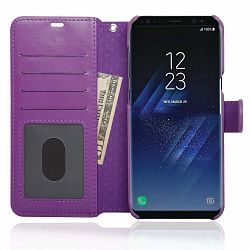 NAVOR Zevo Samsung Galaxy S8 Plus Wallet Case Slim Fit Light Premium Flip Cover with RFID Protection - Brown