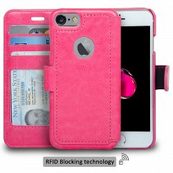 NAVOR Zevo S2 Ultra Slim Light Premium Wallet Case for iPhone 7 - IP7-ZS2 - Hot Pink