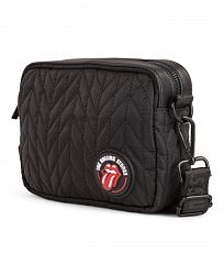 Rolling Stones Iconic Collection Quilted Crossbody Bag with Adjustable Strap