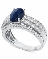 Sapphire (1-1/3 ct. t. w. ) & Diamond (5/8 ct. t. w. ) Ring in 14k White Gold