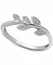 Diamond Leaf Vine Ring (1/10 ct. t. w. ) in Sterling Silver