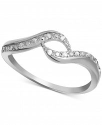 Diamond Swirl Ring (1/10 ct. t. w. ) in Sterling Silver