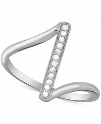 Diamond Statement Ring (1/10 ct. t. w. ) in Sterling Silver