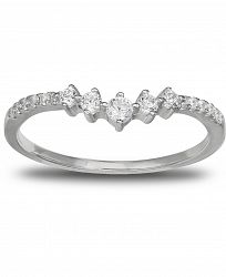 Giani Bernini Cubic Zirconia V Band in Sterling Silver, Created for Macy's