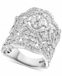 Effy Diamond Heart Filigree Statement Ring (2 ct. t. w. ) in 14k White Gold