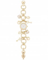 Charter Club Women's Gold-Tone Key Charm Bracelet Watch 26mm, Created for Macy's
