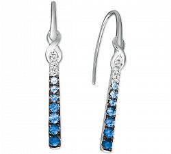 Le Vian Blueberry Layer Cake Blueberry Sapphires (7/8 ct. t. w. ) & Vanilla Sapphires (1/8 ct. t. w. ) Earrings in 14k White Gold