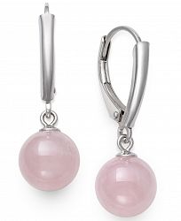 Giani Bernini Rose Quartz Drop Earrings in Sterling Silver, Created for Macy's