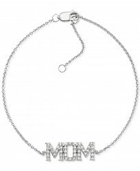 Diamond "Mom" Chain Bracelet (1/6 ct. t. w. ) in Sterling Silver