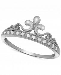 Diamond Crown Statement Ring (1/10 ct. t. w. ) in Sterling Silver
