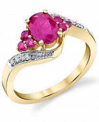 Ruby (1-1/3 ct. t. w. ) & Diamond (1/10 ct. t. w. ) Ring in 10k Gold