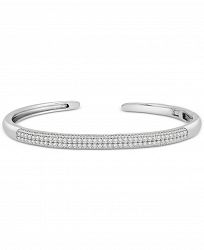 Diamond Pave Cuff Bangle Bracelet (1 ct. t. w. ) in Sterling Silver
