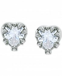 Giani Bernini Cubic Zirconia Heart Crown Stud Earrings, Created for Macy's