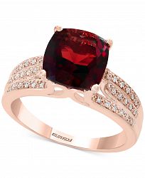 Effy Garnet (3-1/4 ct. t. w. ) and Diamond (1/5 ct. t. w. ) Ring in 14k Rose Gold