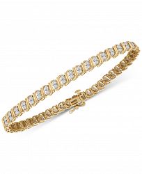 Diamond 2-Stone Alternate Link Bracelet (2 ct. t. w. ) in 10k Gold