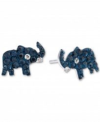 Giani Bernini Crystal Pave Elephant Stud Earrings in Sterling Silver, Created for Macy's