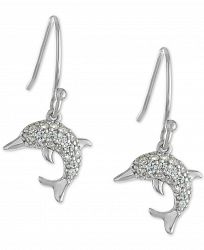 Giani Bernini Cubic Zirconia Dolphin Drop Earrings in Sterling Silver, Created for Macy's