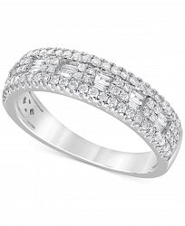 Diamond Baguette & Round Cluster Band (1/2 ct. t. w. ) in 14k White Gold