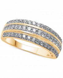 Diamond Multirow Statement Ring (3/4 ct. t. w. ) in 10k Gold