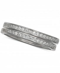 Giani Bernini 2-Pc. Set Cubic Zirconia Bands in Sterling Silver, Created for Macy's