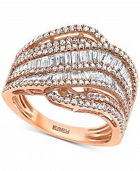 Effy Diamond Multirow Swirl Ring (1-1/3 ct. t. w. ) in 14k Rose Gold