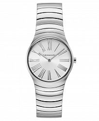 Bcbgmaxazria Ladies Round Silver Stainless Steel Bracelet Watch, 33mm