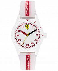 Ferrari Kid's Red Rev White Silicone Strap Watch 34mm Women's Shoes
