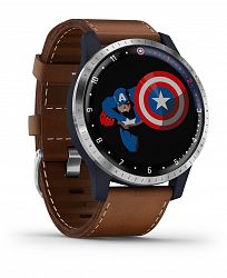 Garmin Unisex vivoactive 4 Captain Marvel Brown Silicone Strap Touchscreen Smart Watch 40mm