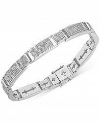 Men's Diamond Multi-Cluster Bracelet (2 ct. t. w. ) in Sterling Silver