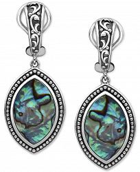 Effy Abalone Marquise Drop Earrings in Sterling Silver