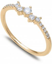 Giani Bernini Cubic Zirconia Scattered Band in 18k Gold-Plated Sterling Silver, Created for Macy's