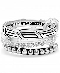Peter Thomas Roth 3-Pc. Set White Topaz Connected Stacking Rings (1-1/4 ct. t. w. ) in Sterling Silver