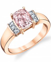 Morganite (1-3/8 ct. t. w. ) & Diamond (1/10 ct. t. w. ) Ring in 14k Rose Gold