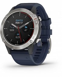 Garmin Unisex Quatix 6 Blue Silicone Strap Smart Watch 47mm
