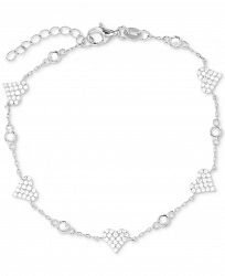 Cubic Zirconia Heart Cluster Chain Bracelet