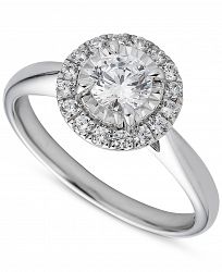 Diamond Round Miracle Plate Halo Ring (3/4 ct. t. w. ) in 14k White Gold