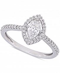 Diamond Marquise Halo Engagement Ring (3/4 ct. t. w. ) in 14k White Gold