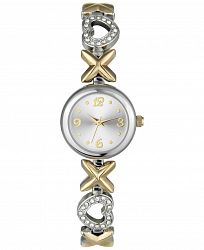 Charter Club Women's Two-Tone Mixed Metal Heart Bracelet Watch, 22mm, Created for Macy's