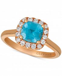 Le Vian Blue Zircon (1-5/8 ct. t. w. ) & Diamond (1/3 ct. t. w. ) Ring in 14k Rose Gold