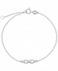 Infinity Symbol Chain Ankle Bracelet in Sterling Silver