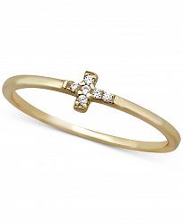 Giani Bernini Cubic Zirconia Cross Ring, Created for Macy's