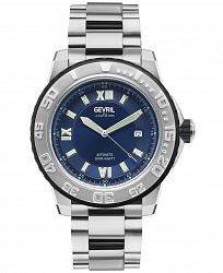 Gevril Men's Seacloud Swiss Automatic Silver-Tone Stainless Steel Bracelet Watch 45mm