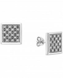 Men's Black Diamond (1/4 ct. t. w. ) & White Diamond (1/4 ct. t. w. ) Stud Earrings in Sterling Sliver