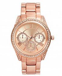 Inc International Concepts Women's Rose Gold-Tone Bracelet Watch 41mm, Created for Macy's