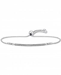 Diamond Bar Bolo Bracelet (1/6 ct. t. w. ) in Sterling Silver
