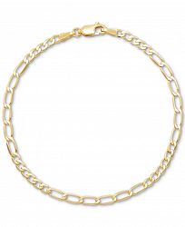 Small & Large Curb Link Bracelet in 10k Gold