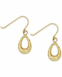 Diamond-Cut Teardrop Earrings in 10k Gold