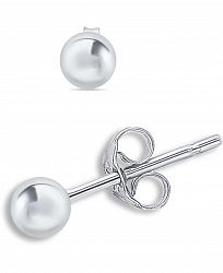 Giani Bernini Ball Stud Earrings (6 mm) in Sterling Silver, Created for Macy's