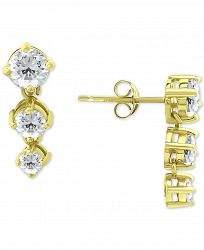 Giani Bernini Cubic Zirconia Graduated Drop Earrings in 18k Gold-Plated Sterling Silver, Created for Macy's
