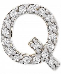 Wrapped Diamond Initial Q Single Stud Earring (1/20 ct. t. w. ) in 14k Gold, Created for Macy's
